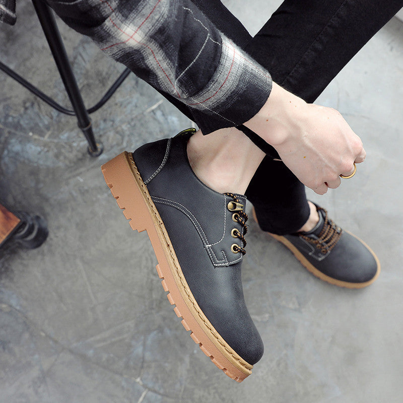 All-match Casual Boots Low-cut Tooling Trendy Shoes For Men